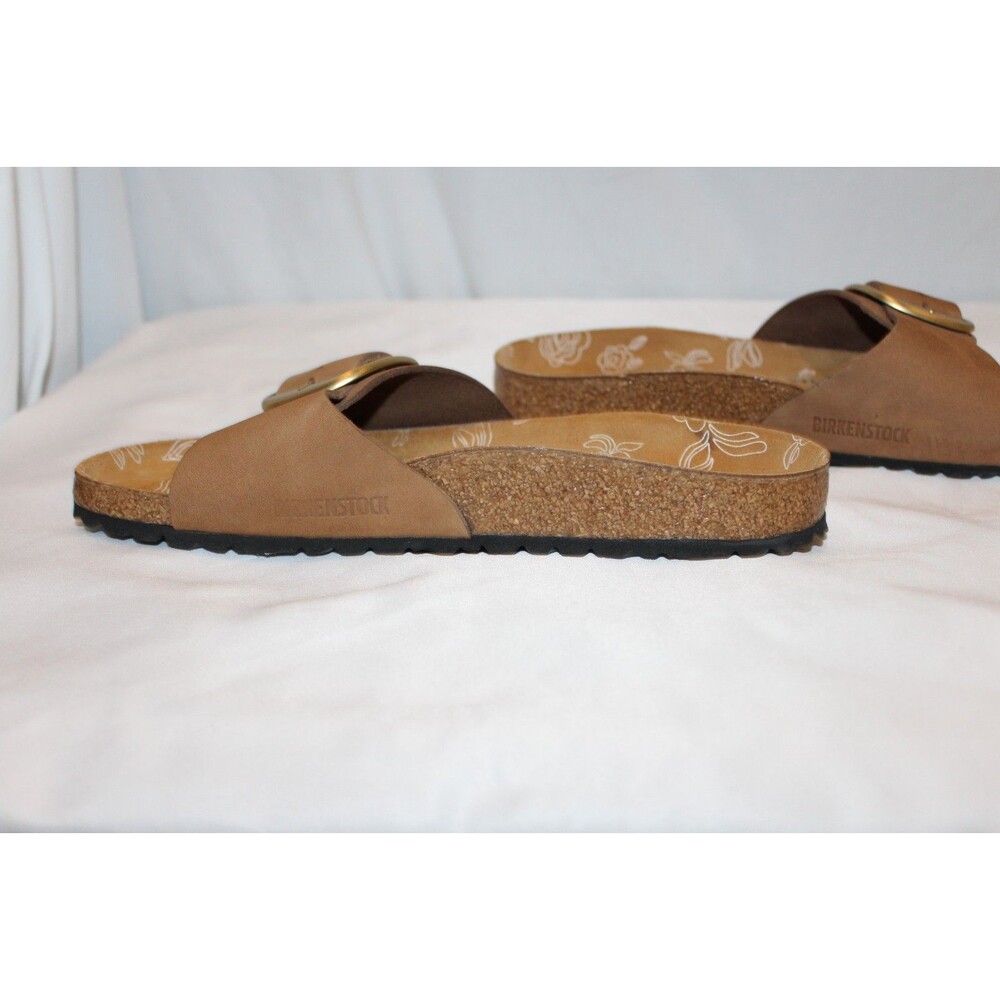 Birkenstock Women's Madrid Big Buckle Suede Sandals Mink NWOB EU 39 NARROW - Picture 7 of 10